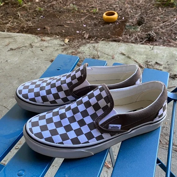 Light brown checkered hot sale vans